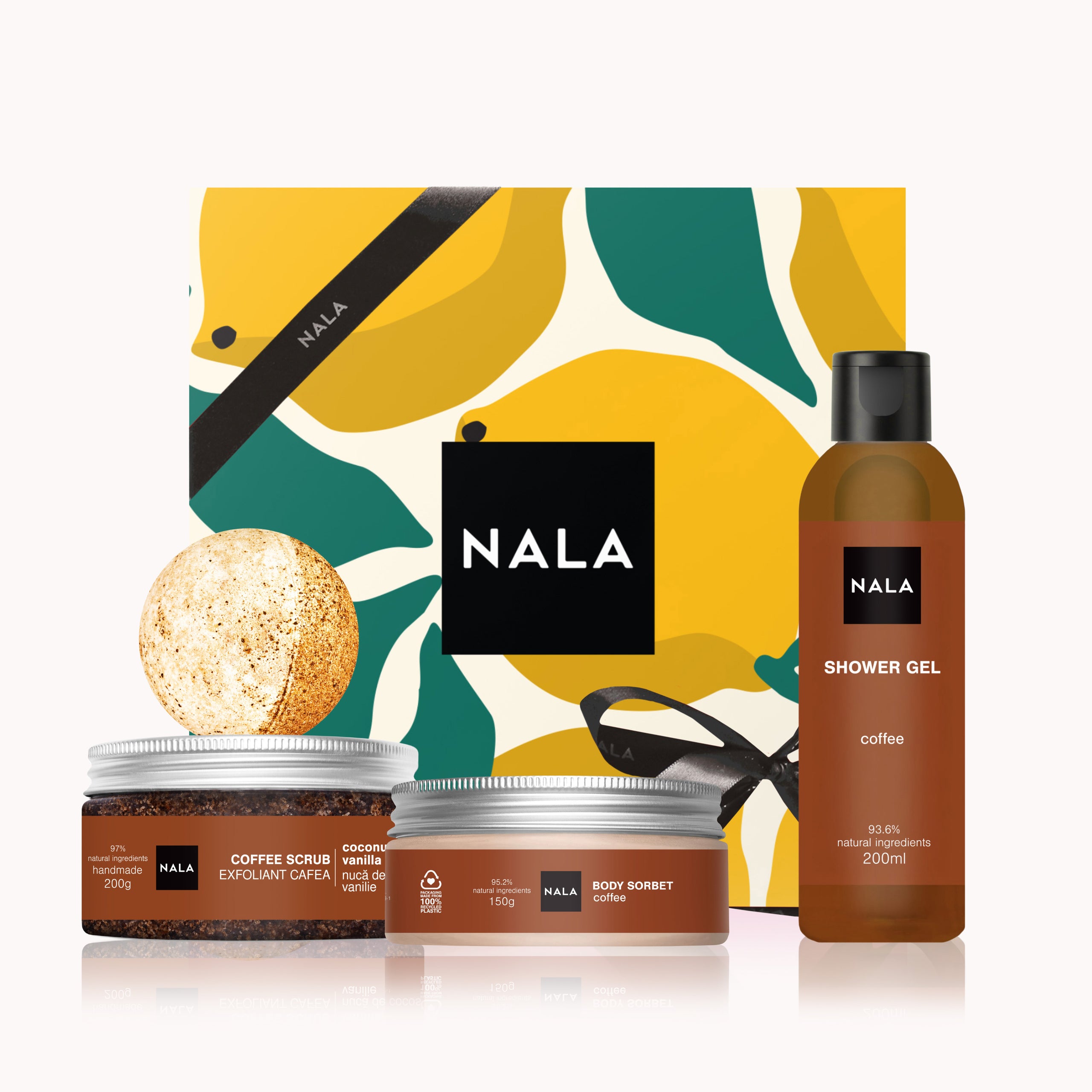 Set CADOU Exfoliere și Hidratare - Cafea (Șerbet)