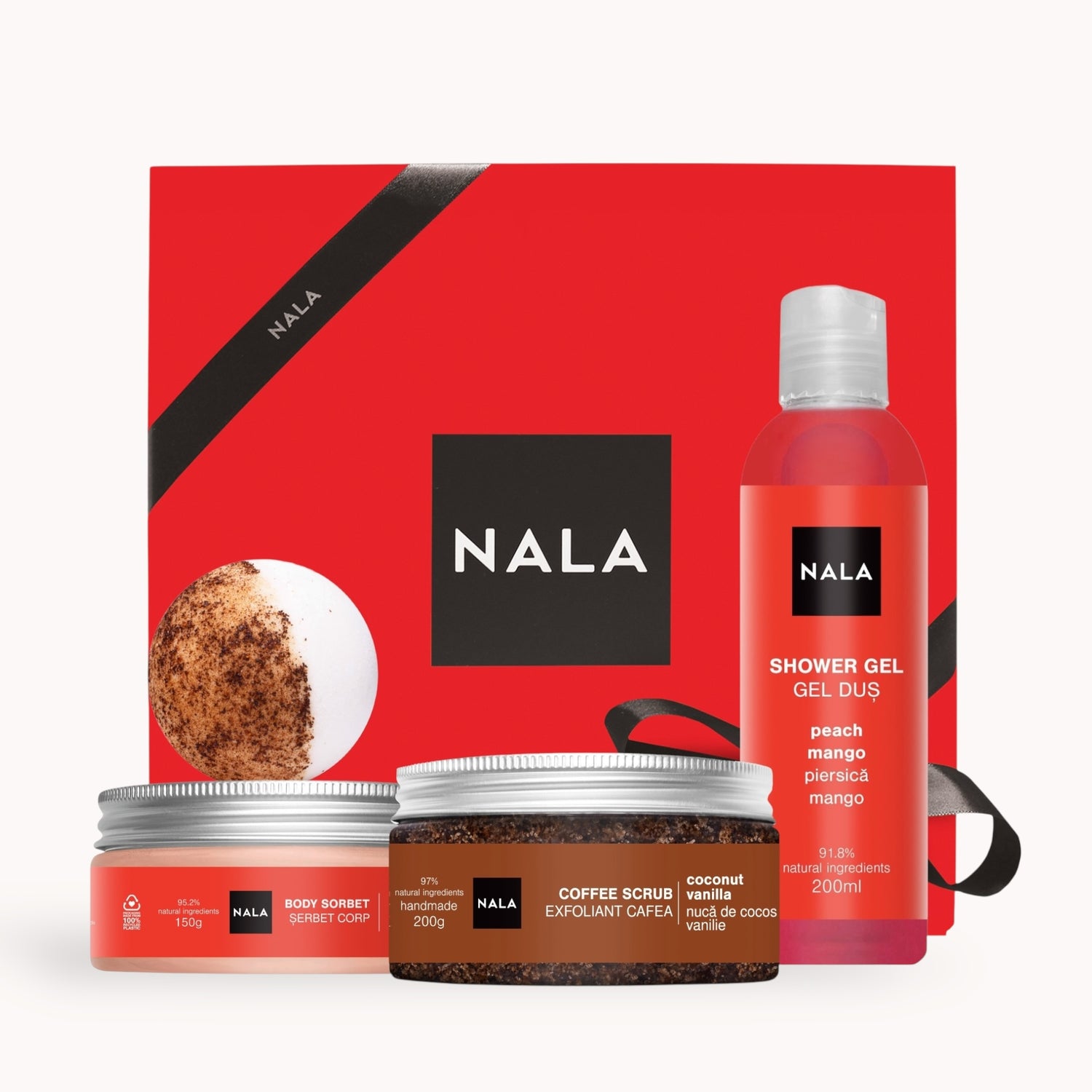 Set CADOU Exfoliere și Hidratare - Piersică &amp; Mango (Șerbet)