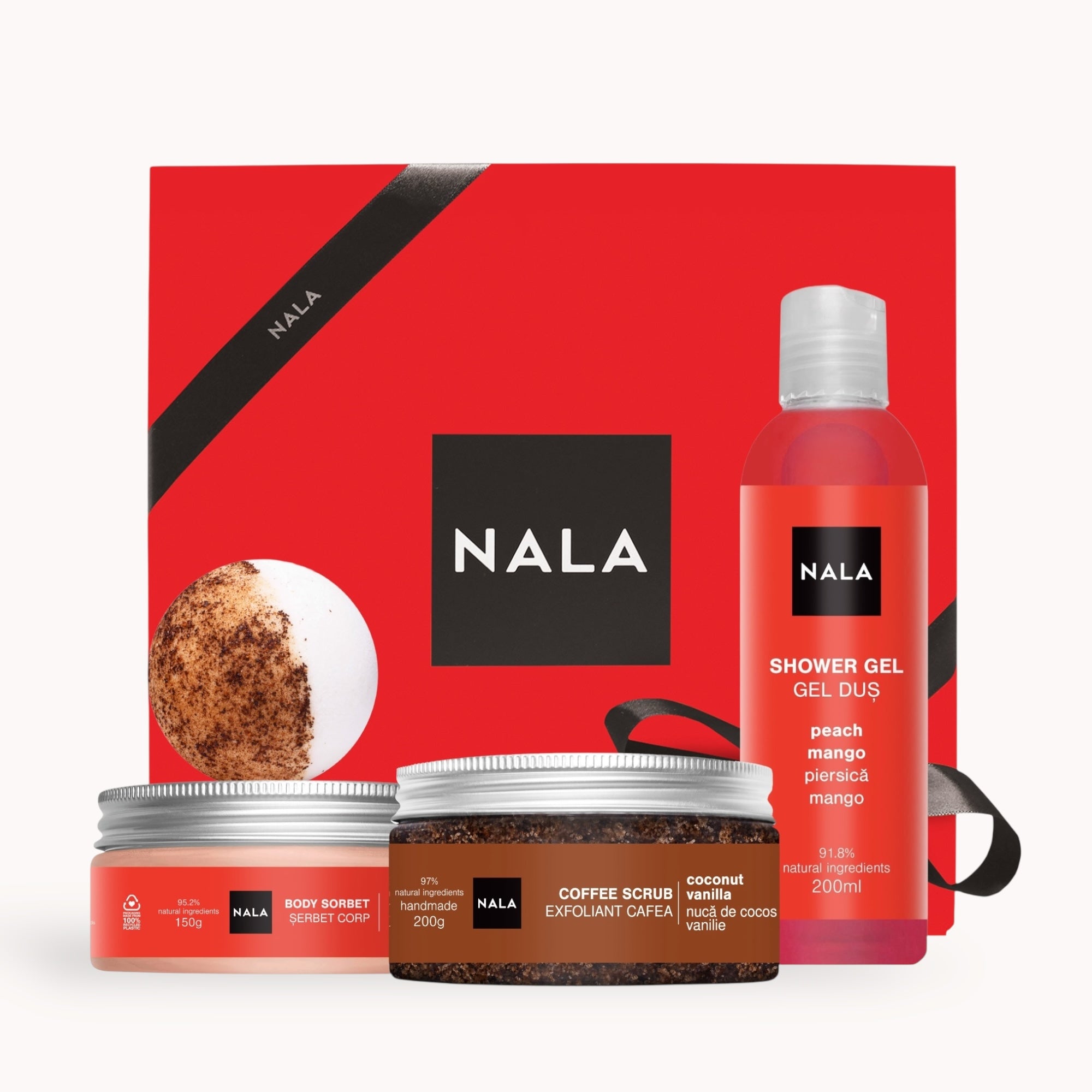 Set CADOU Exfoliere și Hidratare - Piersică &amp; Mango (Șerbet)
