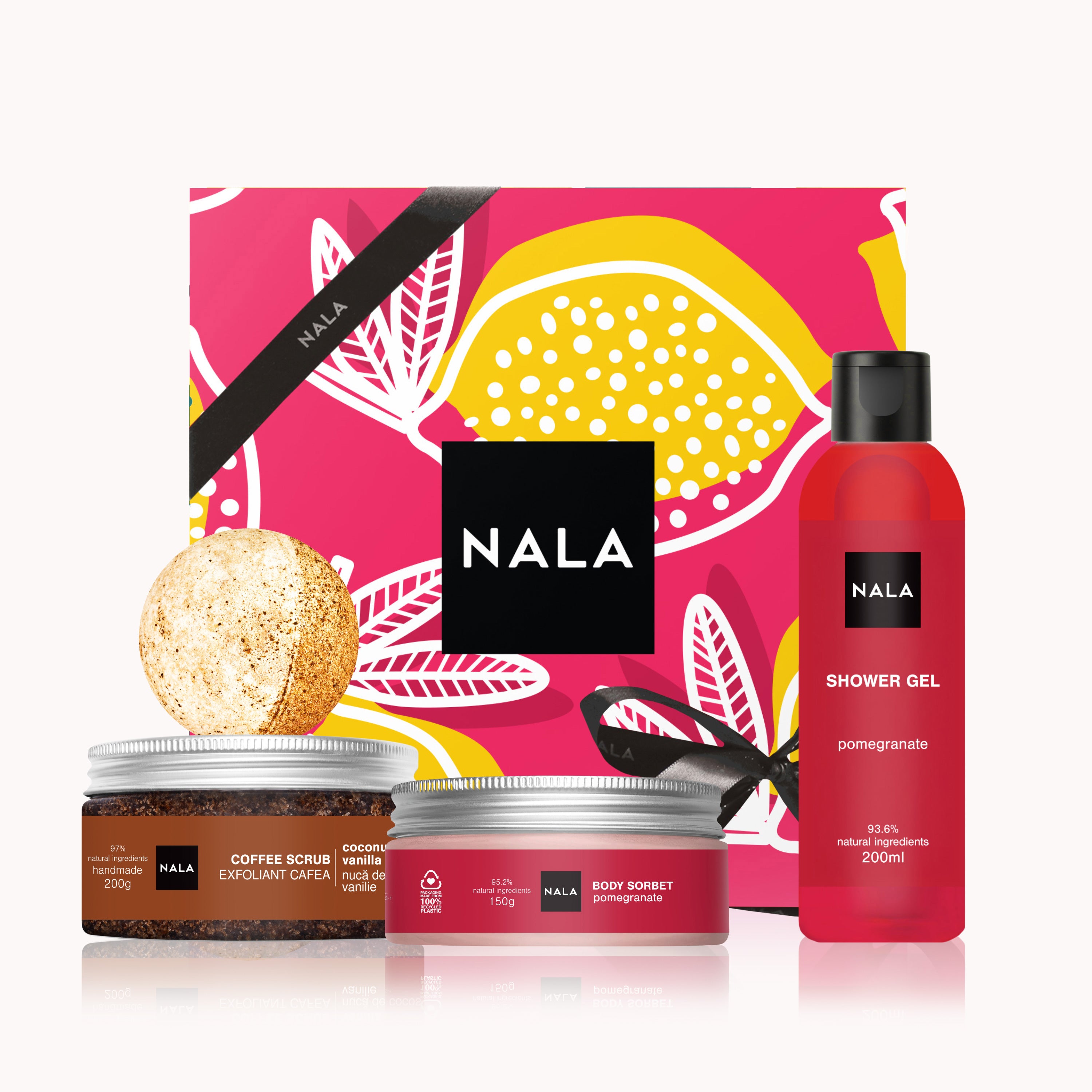 Set CADOU Exfoliere și Hidratare - Rodie (Șerbet)