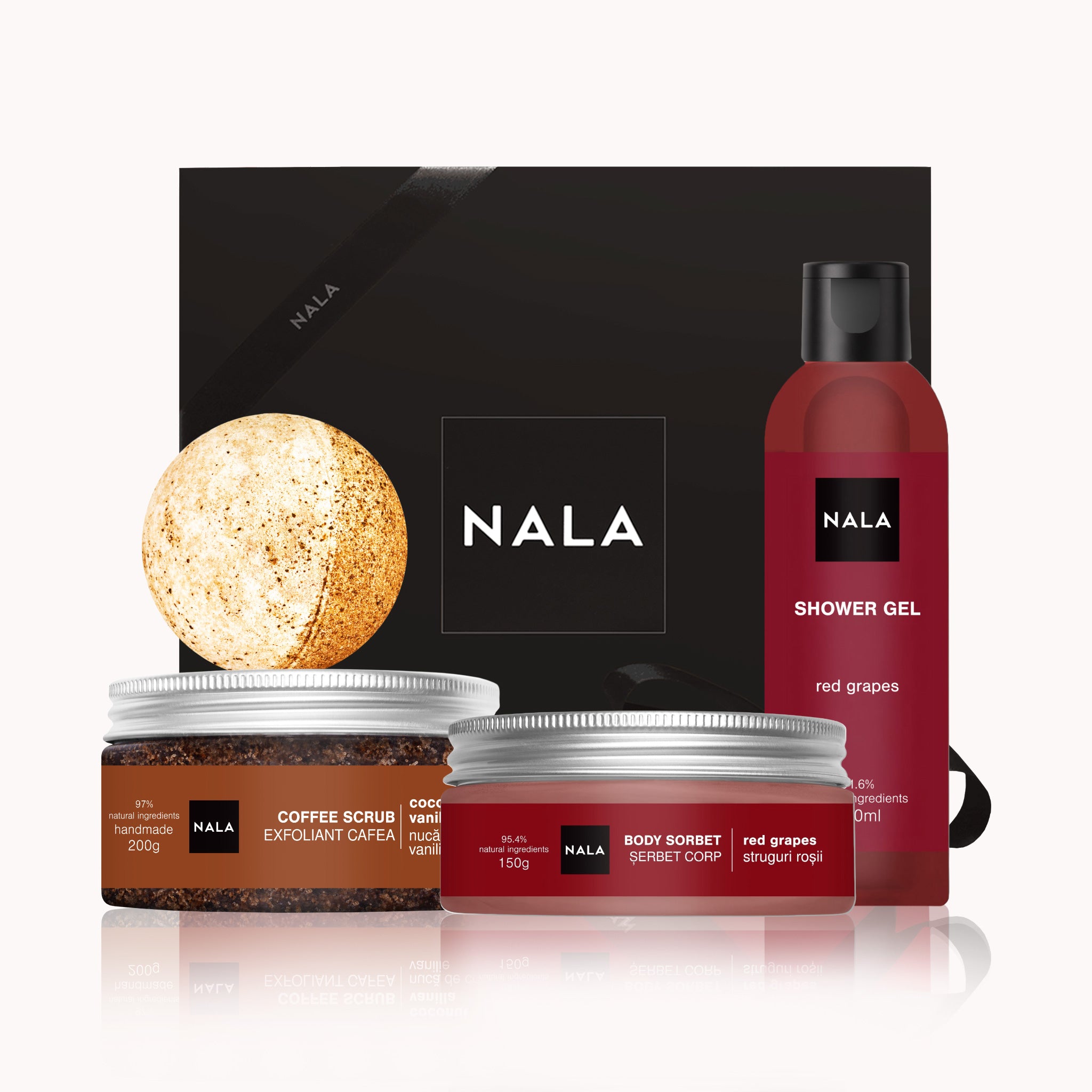 Set CADOU Exfoliere și Hidratare - Struguri roșii (Șerbet)