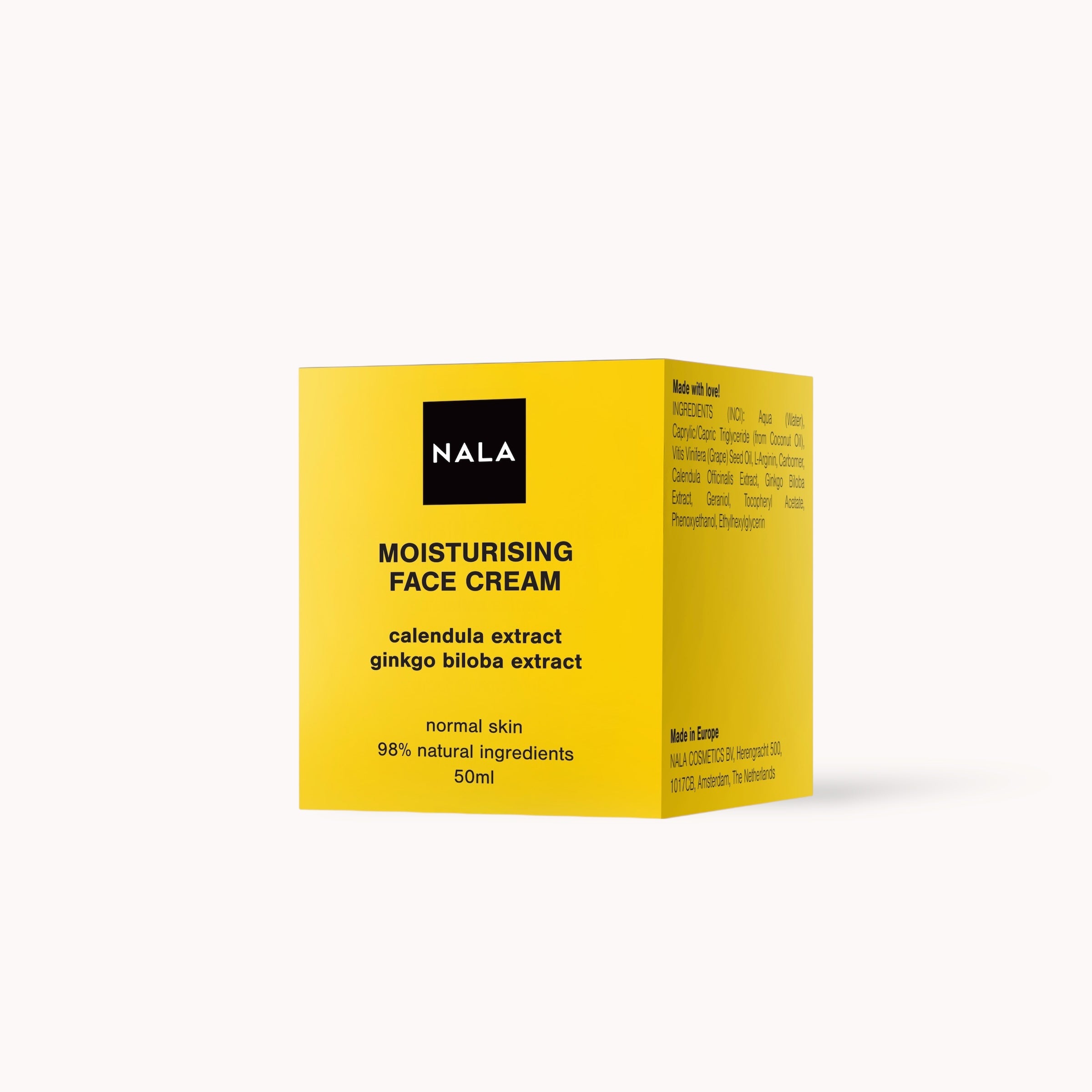 Cremă de față Hidratantă - Ten Normal - Extract Gălbenele, Ginkgo Biloba si Ulei Sâmburi de Struguri