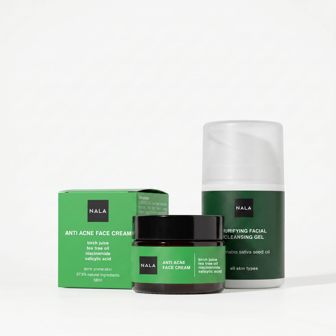 Set PURIFY MEN – Gel purifiant &amp; cremă antiacneică