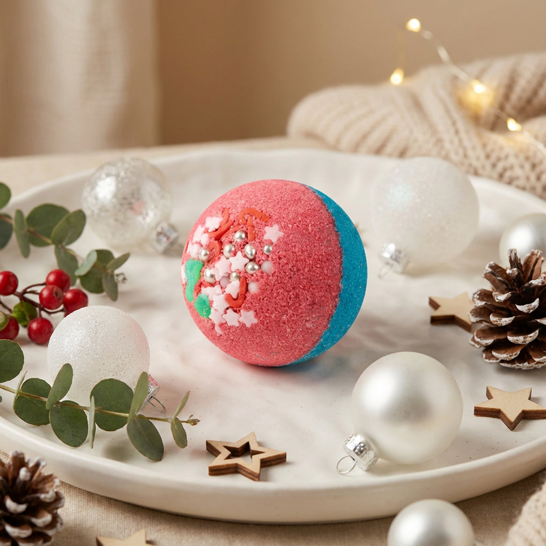 Bombă Baie Efervescentă - Trandafir &amp; Zmeură