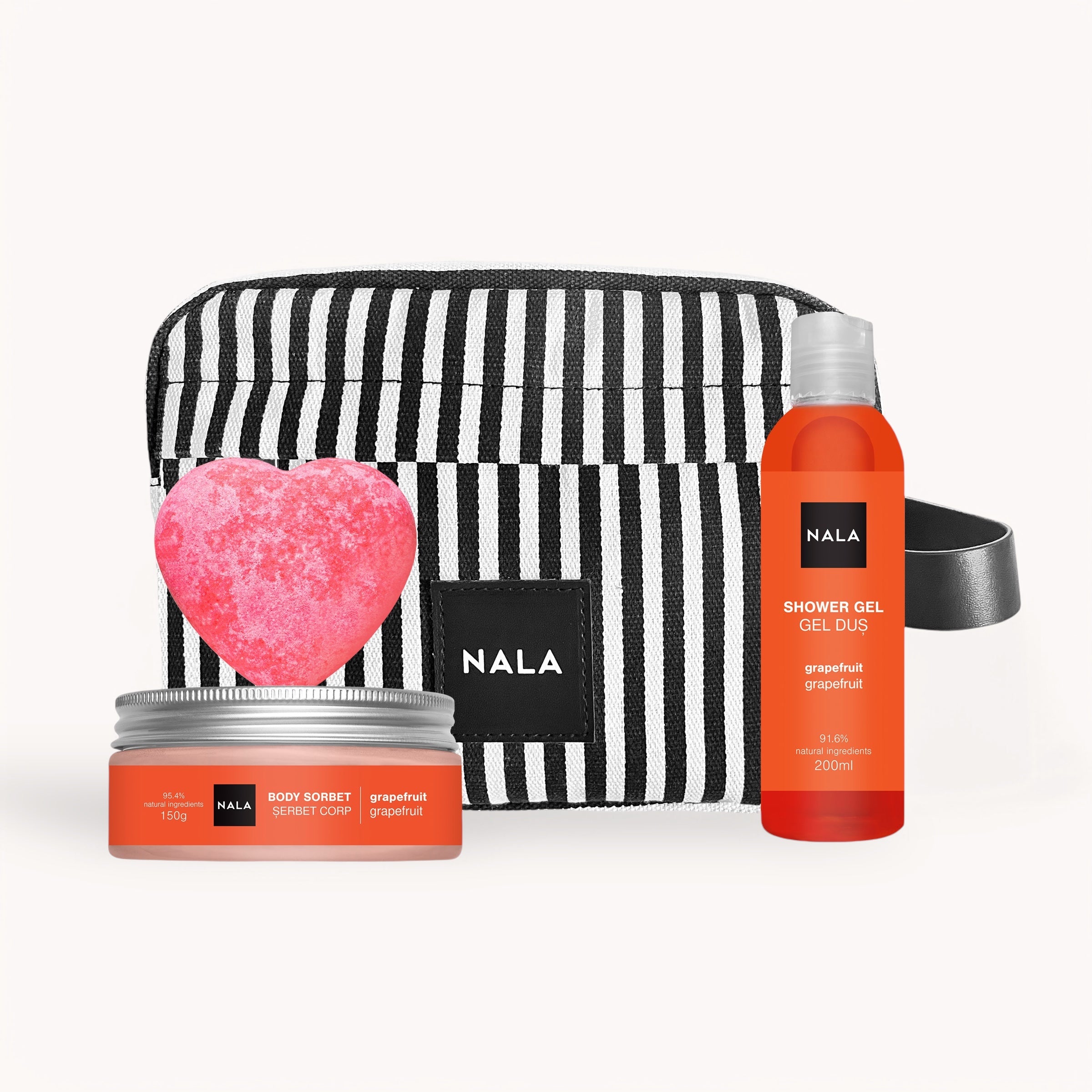 Set CADOU NALA Baie și Relaxare - Grapefruit