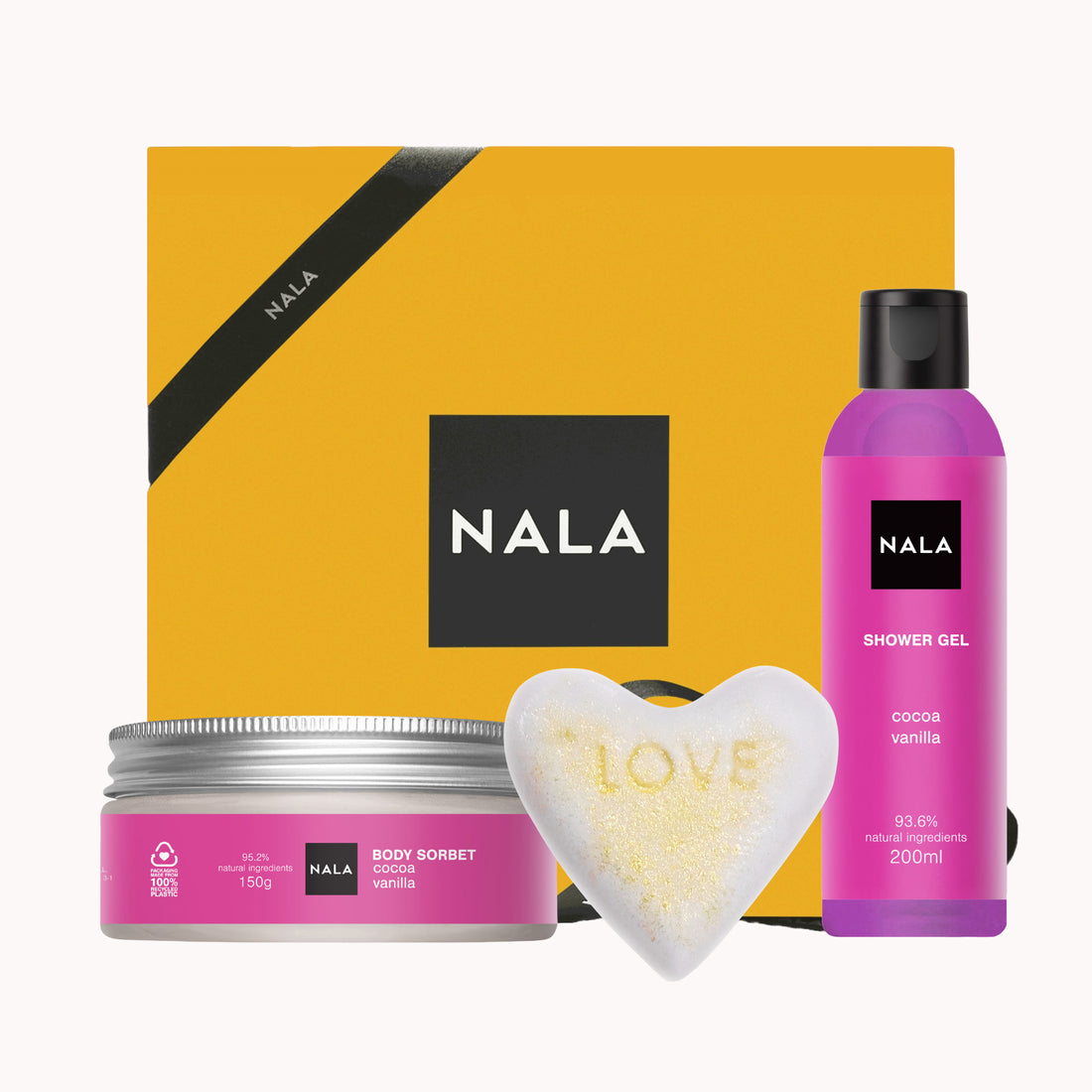 Set CADOU Baie &amp; Hidratare - Cacao &amp; Vanilie - LOVE