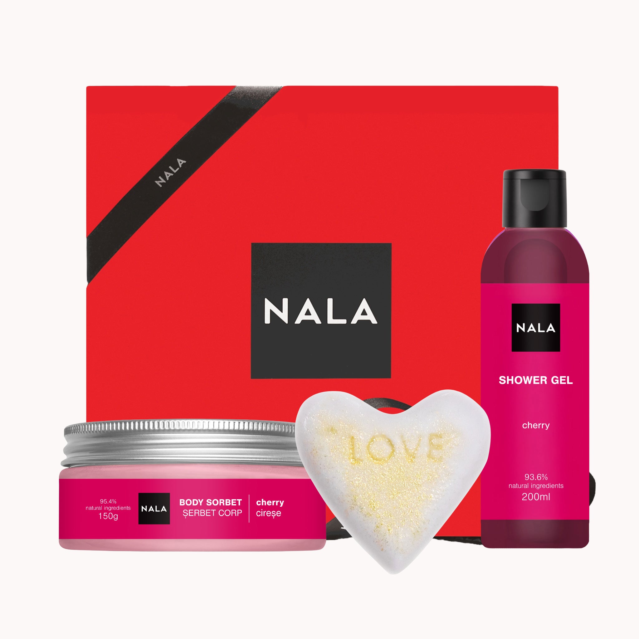 Set CADOU Baie &amp; Hidratare - Cireșe - LOVE