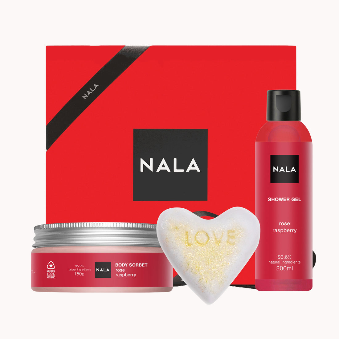 Set CADOU Baie &amp; Hidratare - Trandafir &amp; Zmeură - LOVE