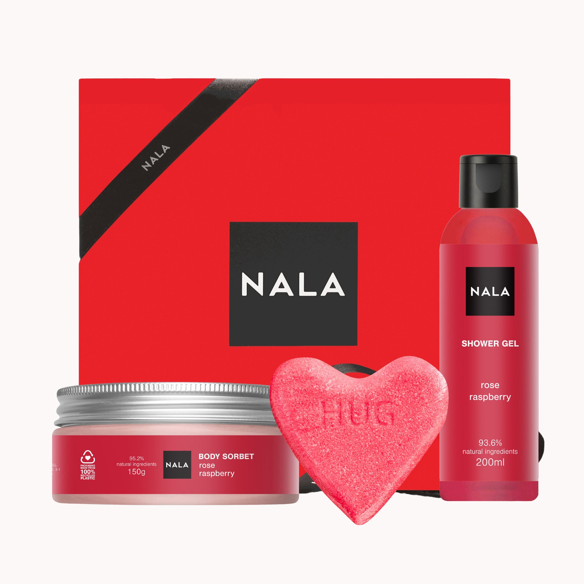 Set CADOU Baie &amp; Hidratare - Trandafir &amp; Zmeură - HUG