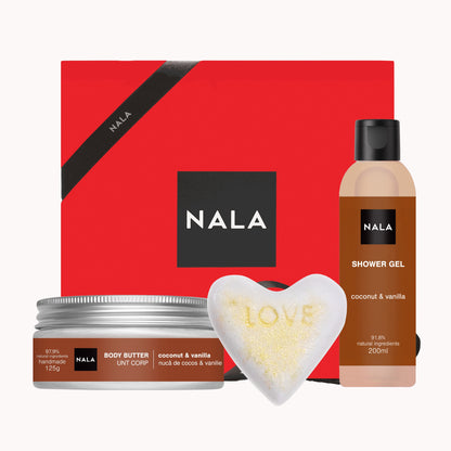 Set CADOU Răsfăț - Nucă de cocos &amp; Vanilie - LOVE