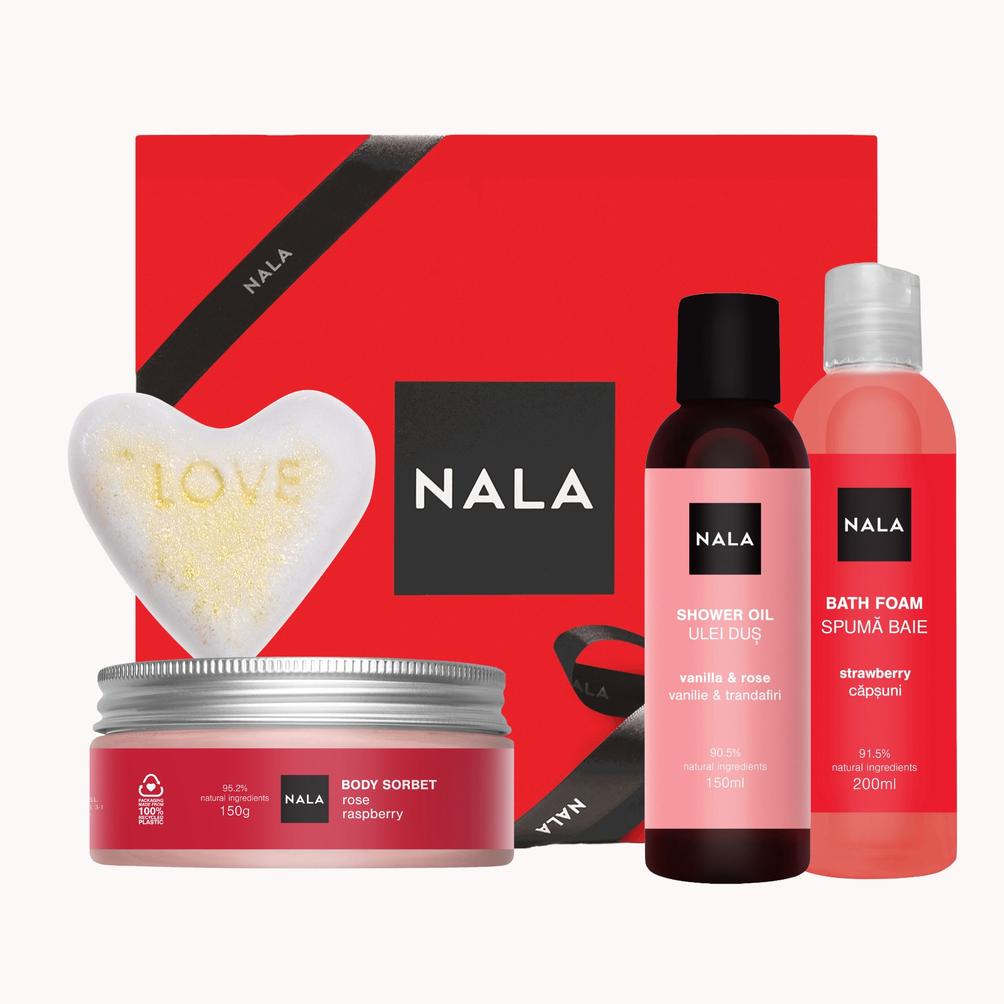 Set CADOU Răsfat Hidratant Trandafir - LOVE