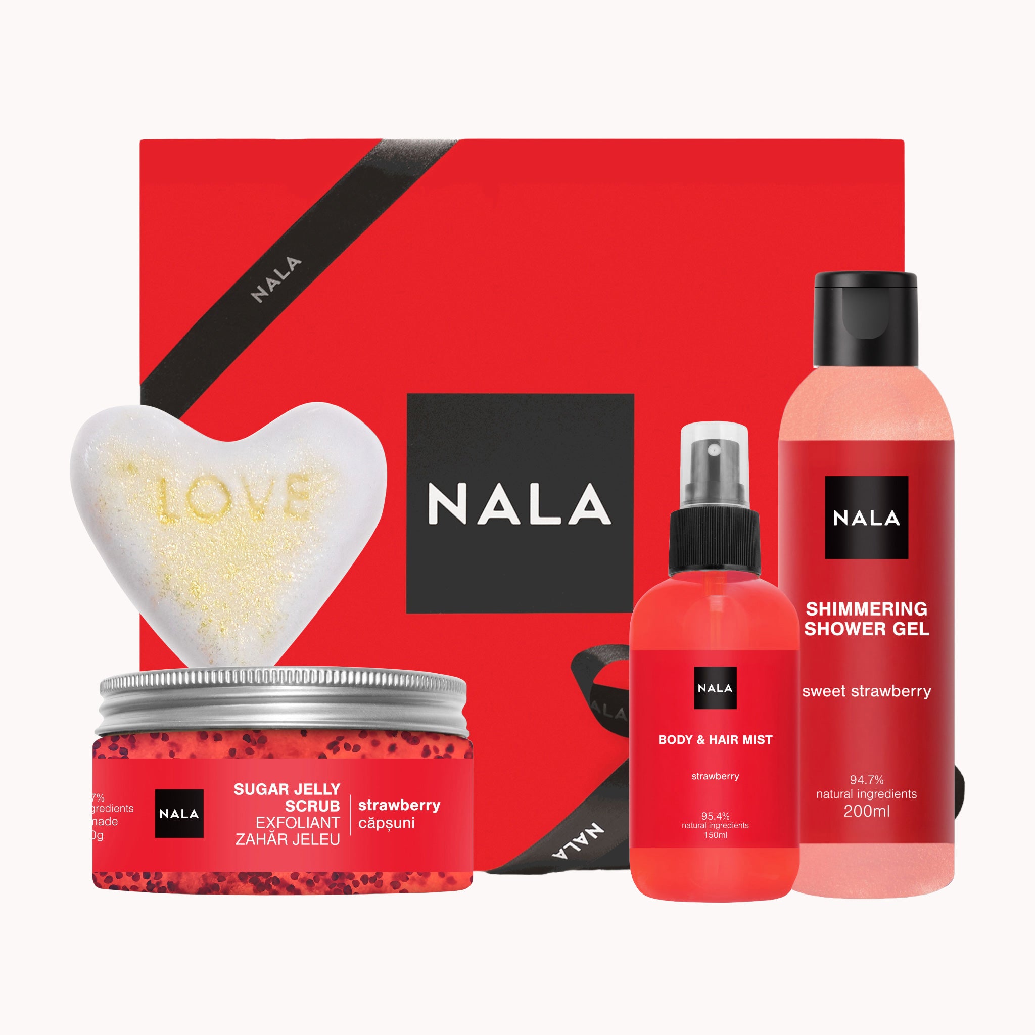 Set CADOU Iubire - Căpșuni - LOVE