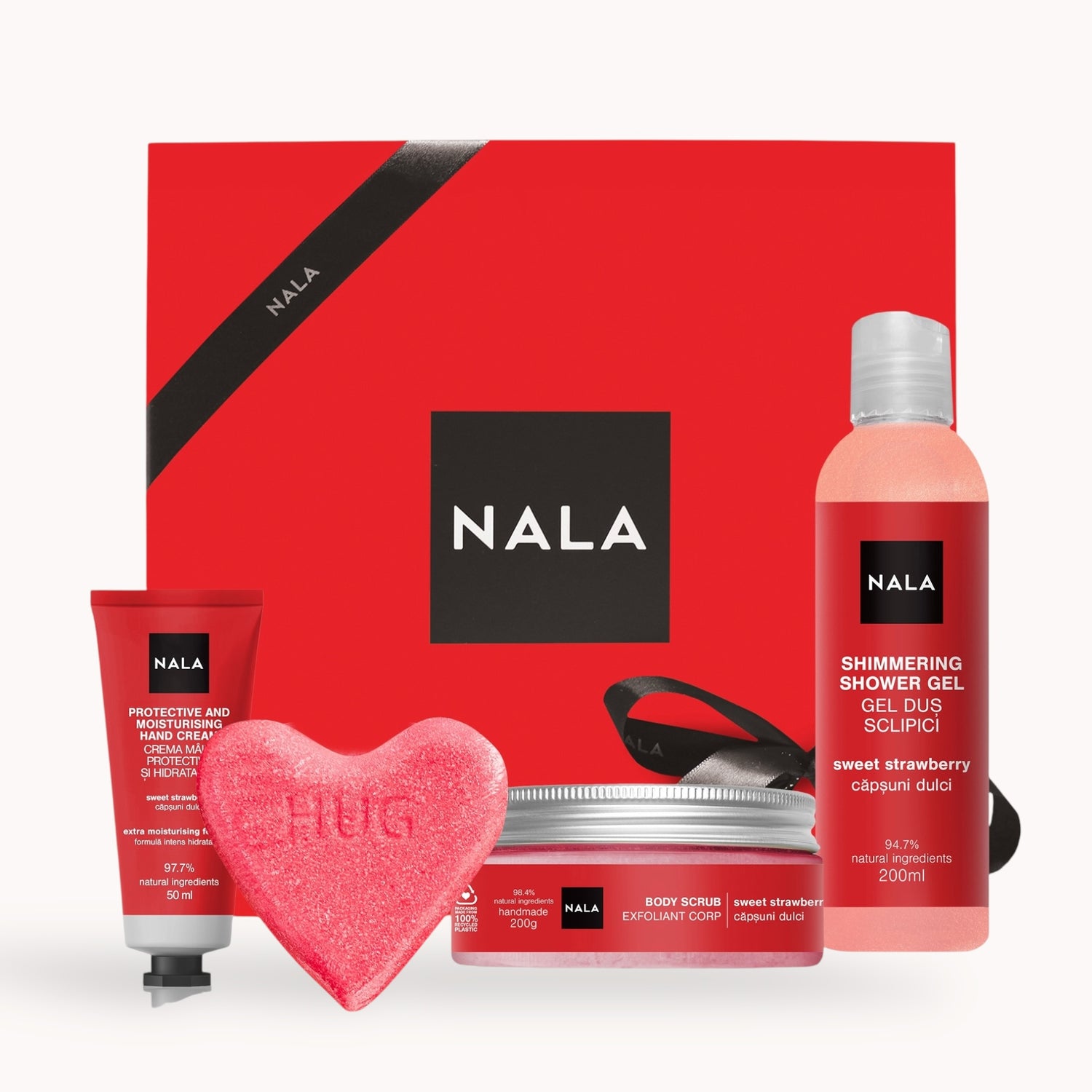 Set CADOU - Iubire Efervescentă - Căpșuni HUG