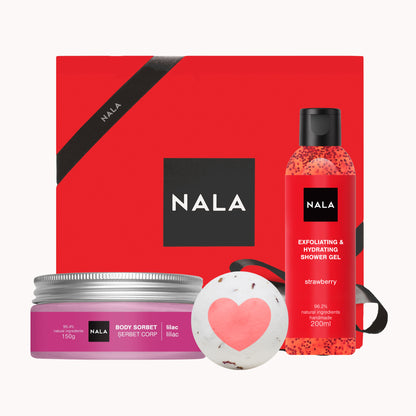 Set CADOU Hidratare Efervescentă - Căpșuni &amp; Liliac