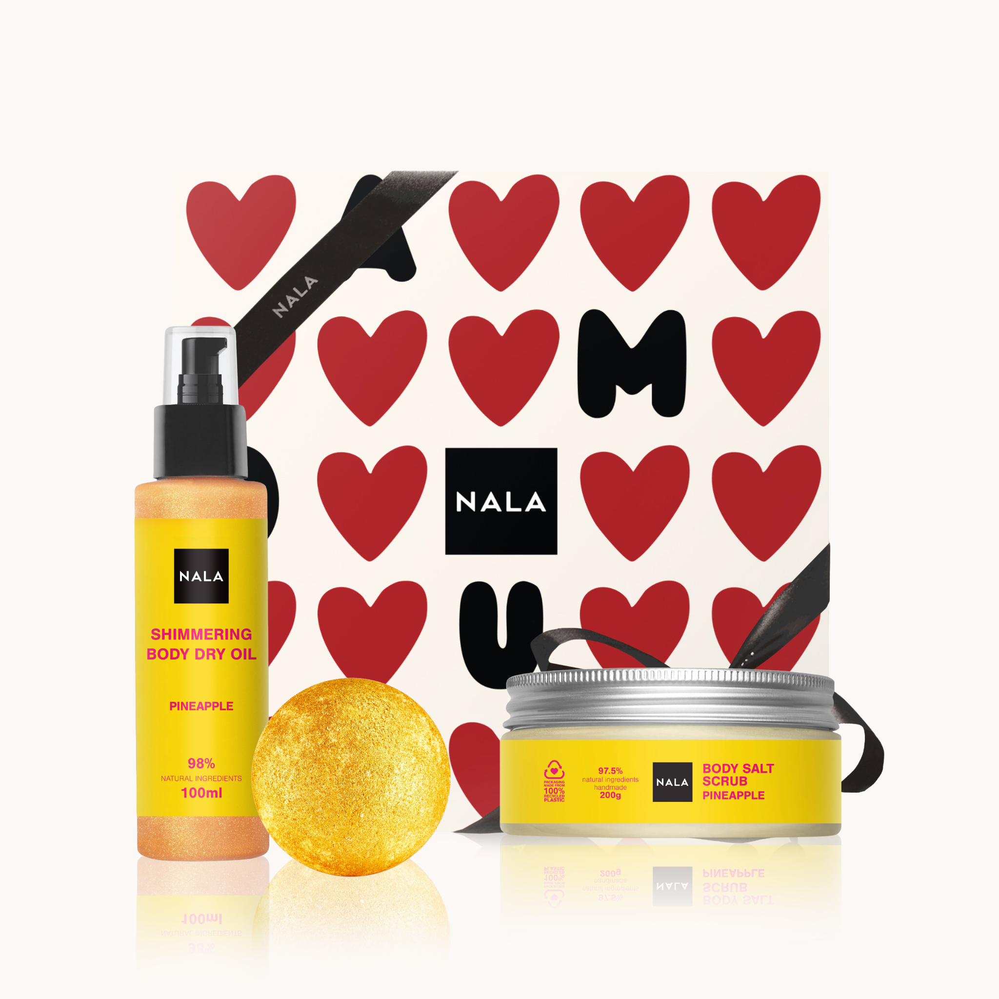 Set CADOU Strălucire &amp; Baie Efervescentă - Ananas