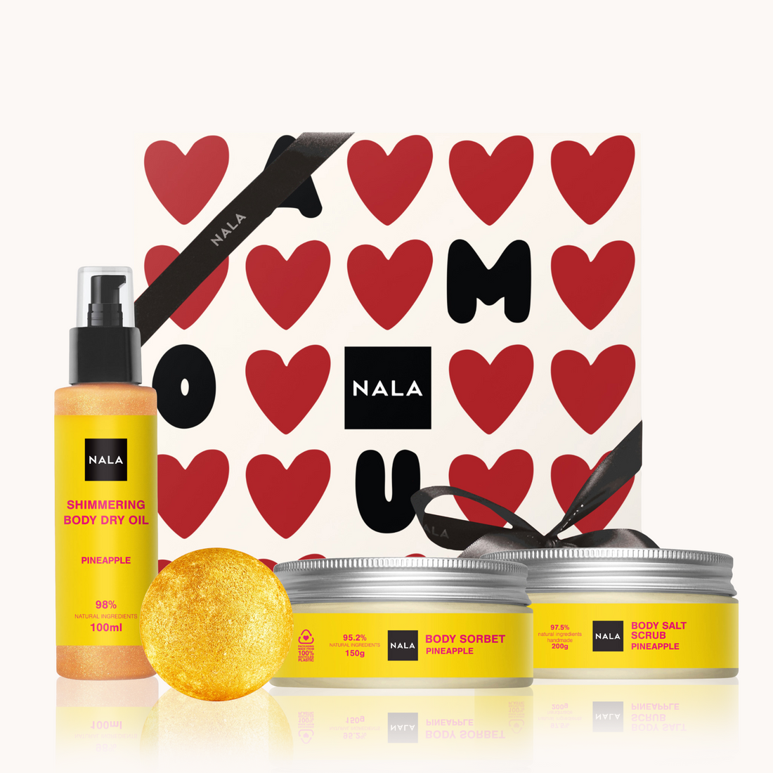 Set CADOU Strălucire &amp; Îngrijire Completă - Ananas