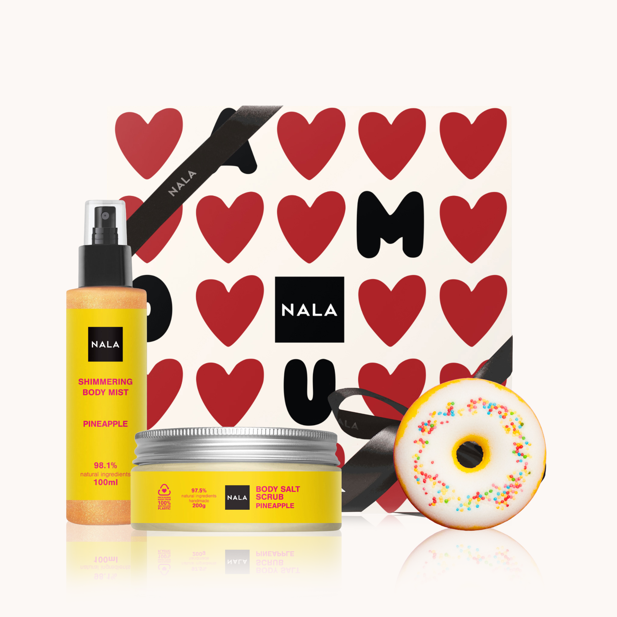 Set CADOU Sclipici &amp; Baie Relaxantă - Ananas