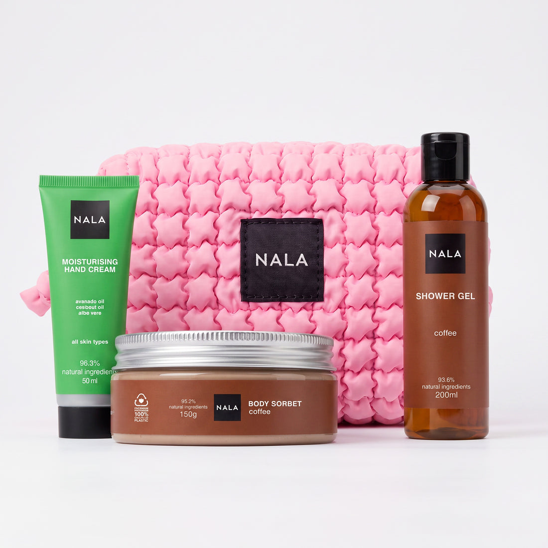 Set Baie și Îngrijire Puffy - Cafea