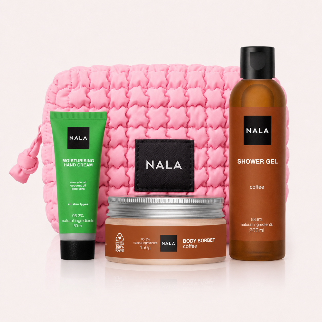 Set Baie și Îngrijire Puffy - Cafea