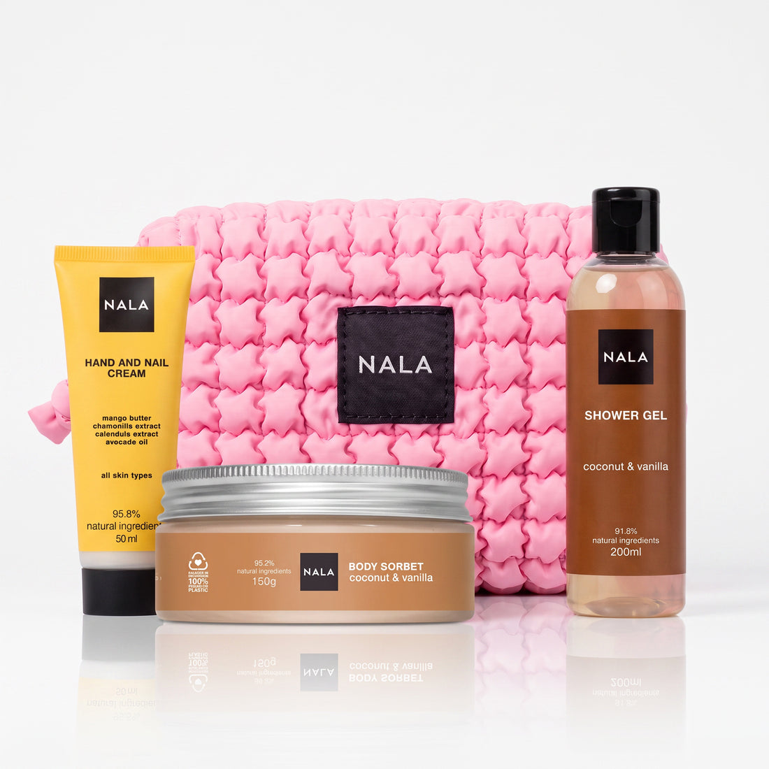 Set Baie și Îngrijire Puffy - Nucă de Cocos &amp; Vanilie