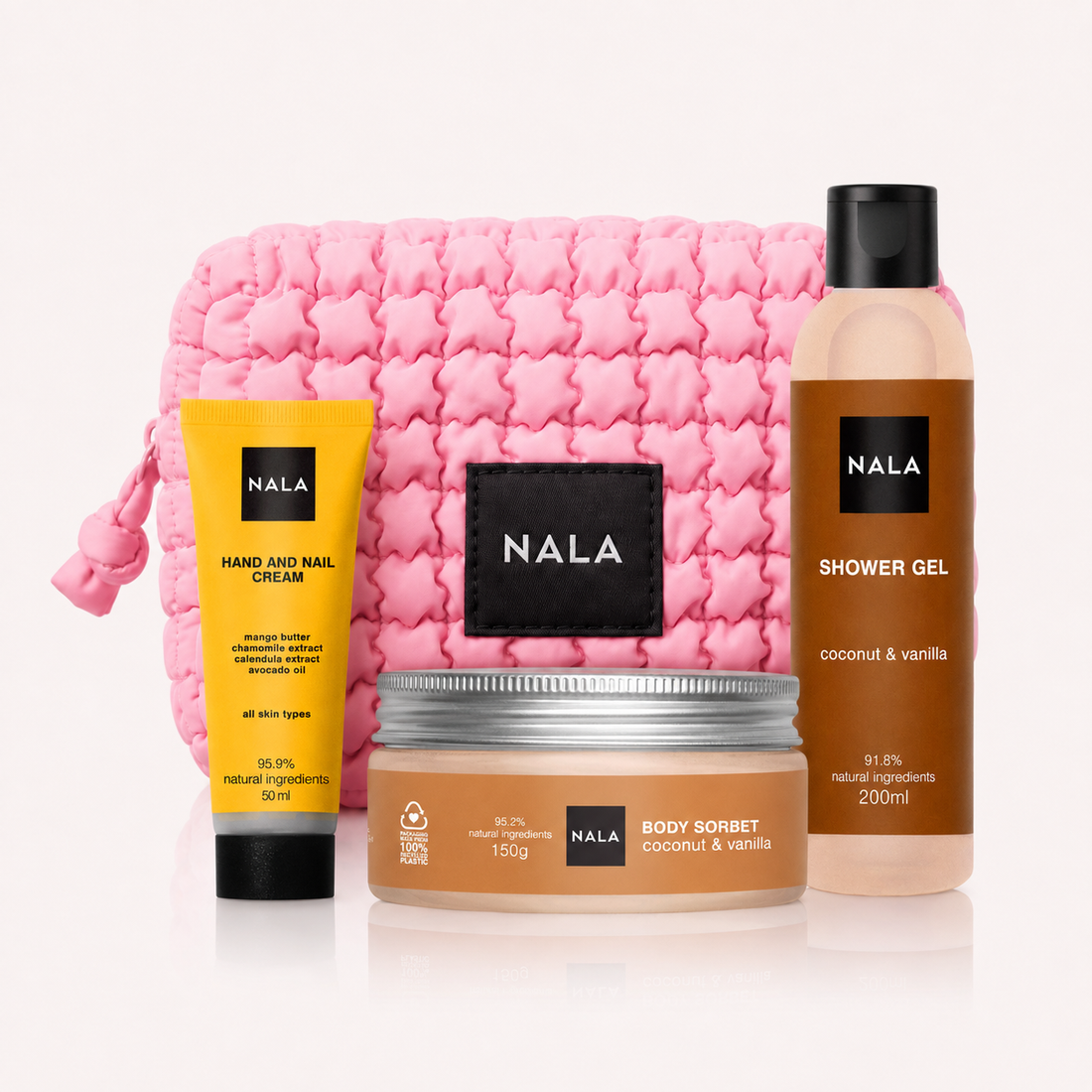 Set Baie și Îngrijire Puffy - Nucă de Cocos &amp; Vanilie