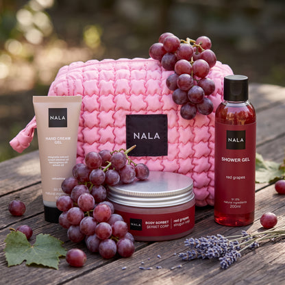 Set Baie și Îngrijire Puffy - Struguri Roșii