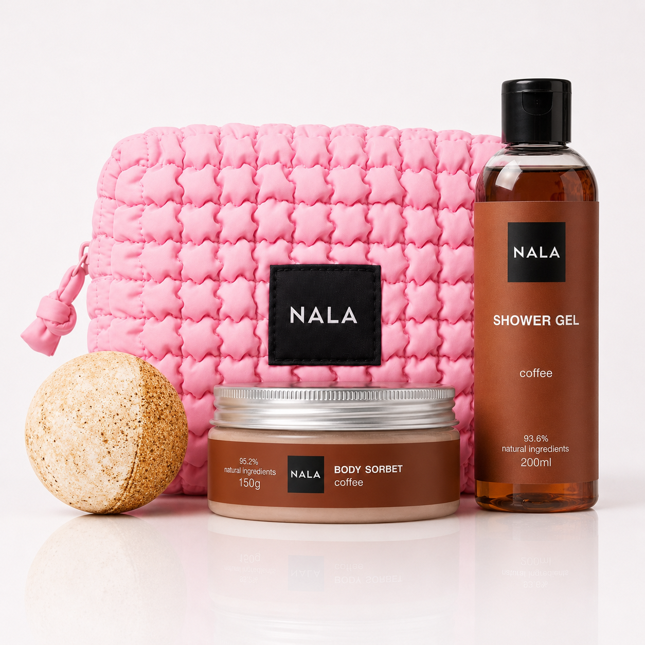 Set Baie și Relaxare Puffy - Cafea