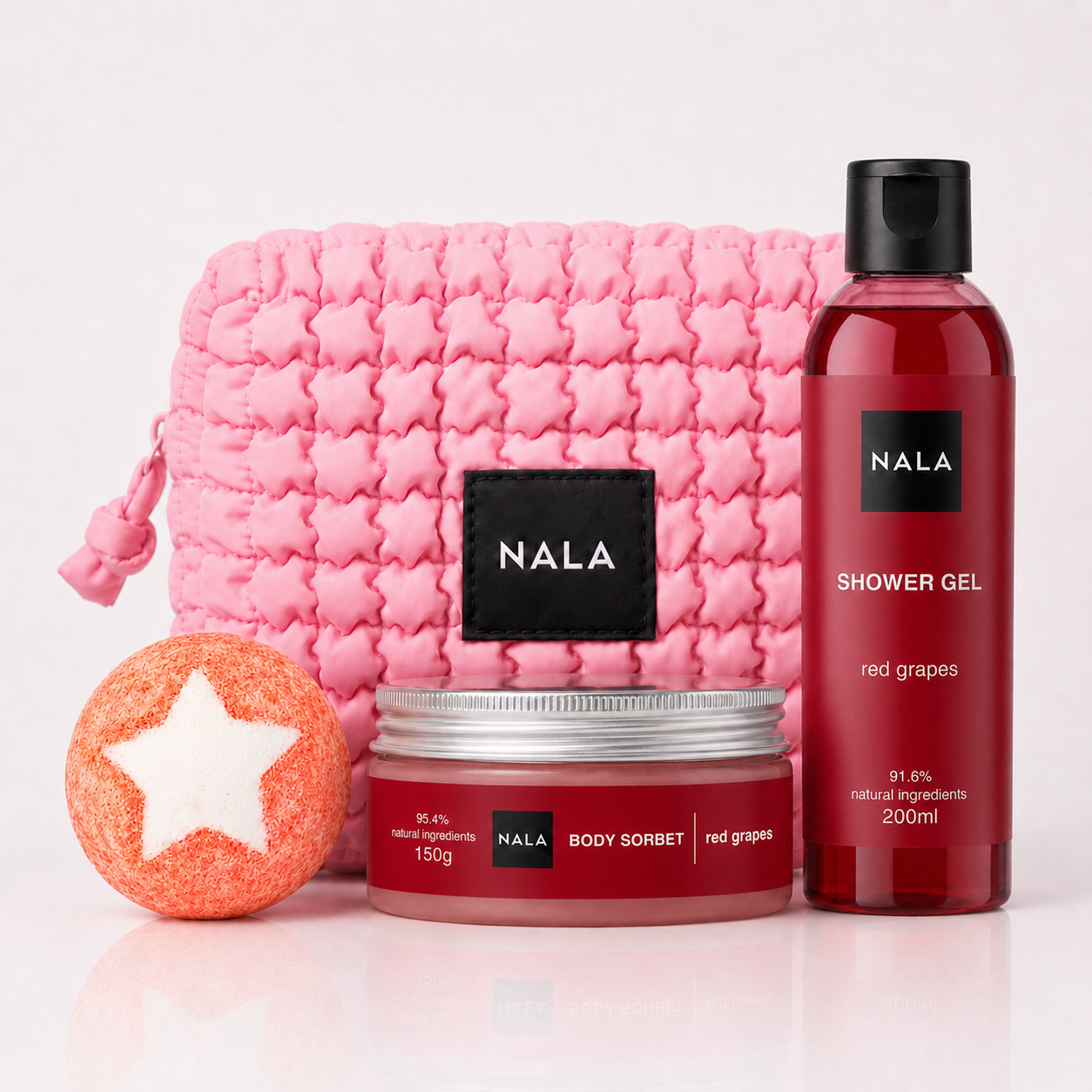 Set Baie și Relaxare Puffy - Struguri Roșii