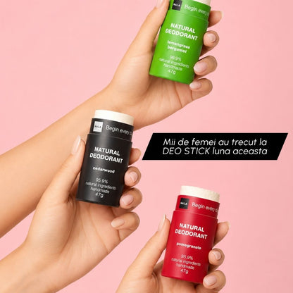 Pachet 3+1 Deodorante Naturale Stick - Bold &amp; Citrus