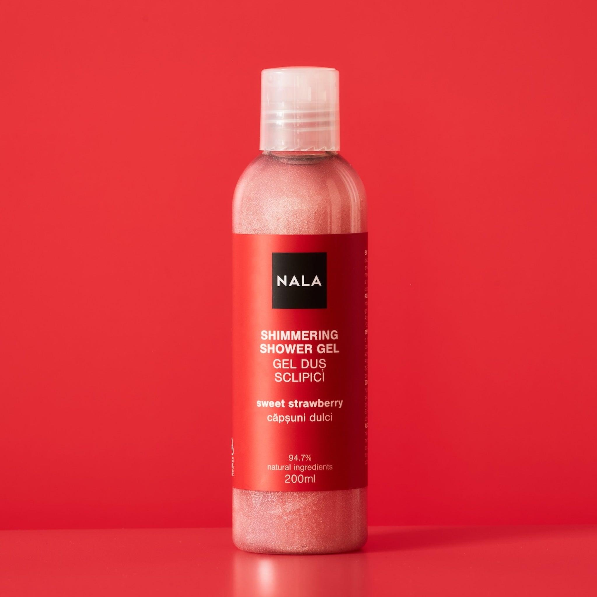 Gel de duș cu Sclipici - Căpșuni Dulci