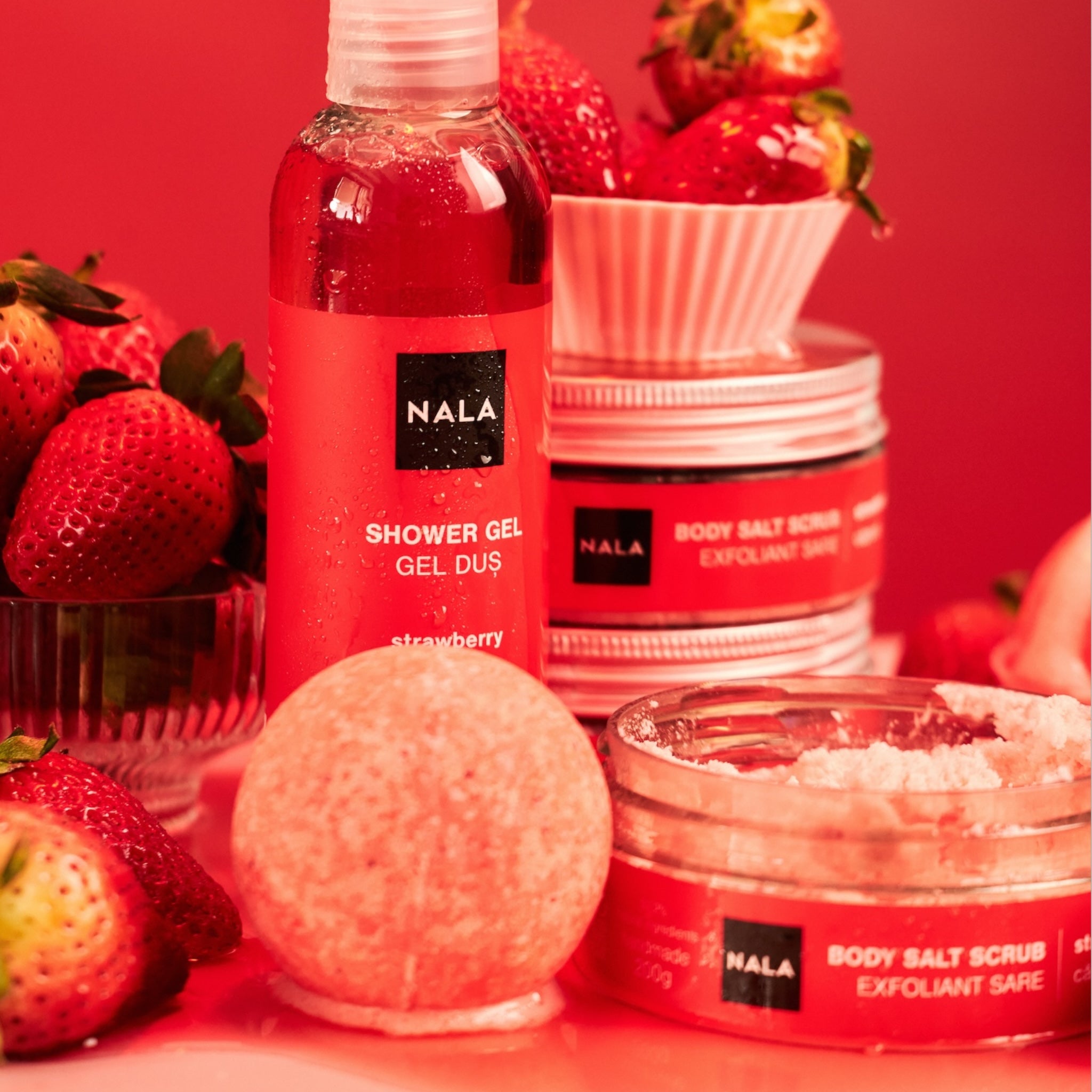 Bombă Baie Efervescentă - Căpșuni