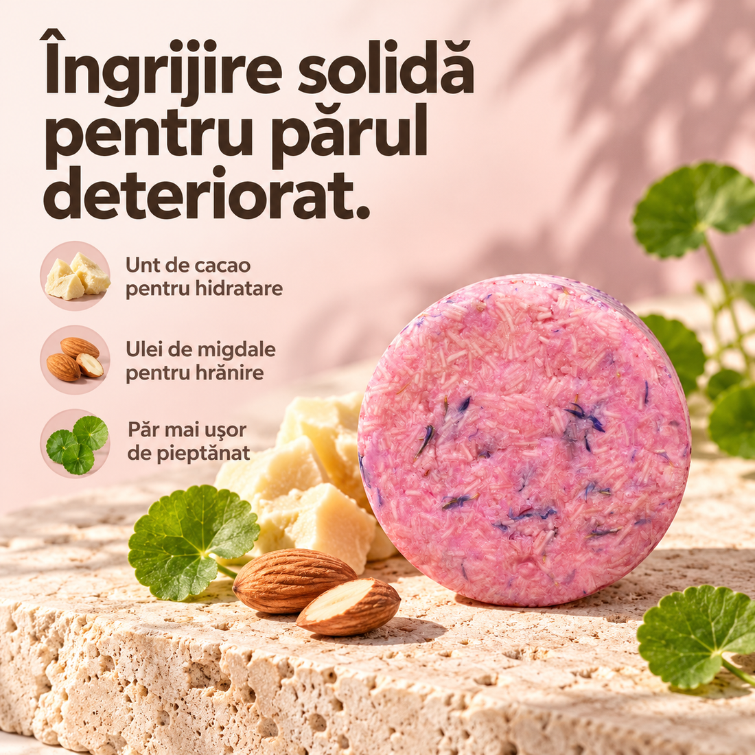 Șampon solid Păr Deteriorat - Gardenie