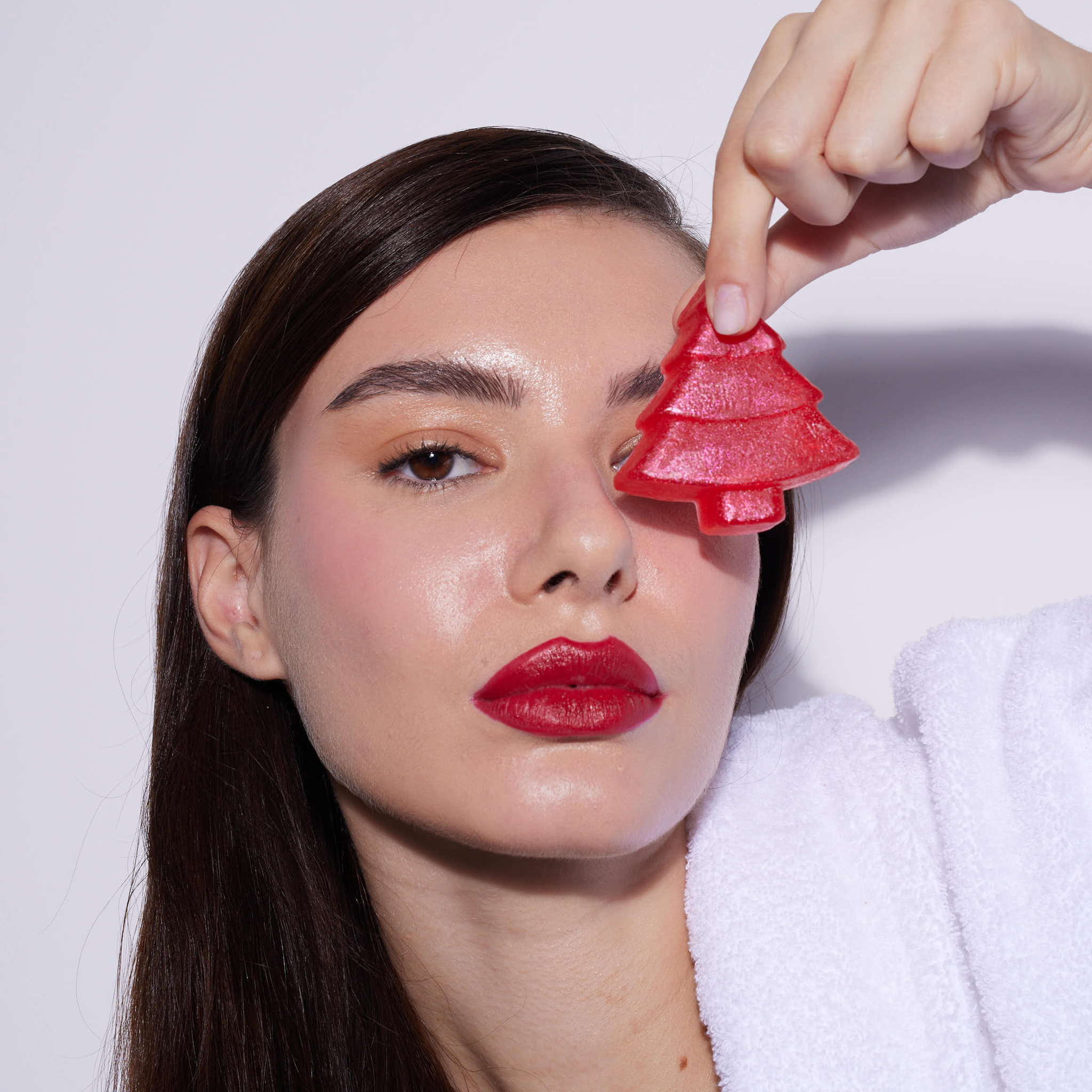 Săpun Natural Brăduț cu sclipici - Ciocolată Albă