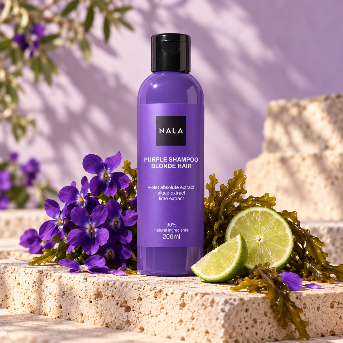 Șampon Violet Păr Blond - Extract Absolut Violete, Alge Marine, Lămâie Verde