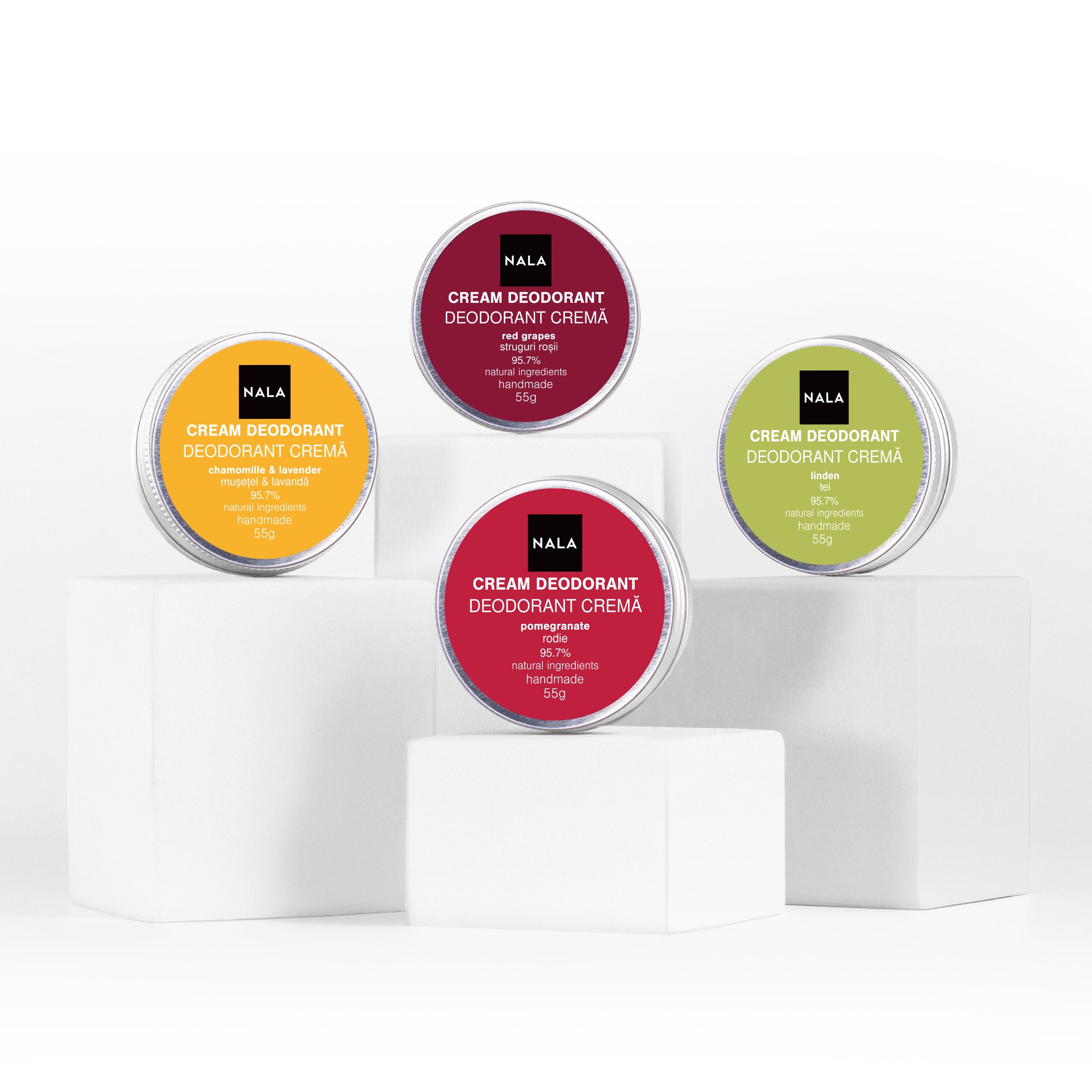 Pachet 4 x Deodorante Naturale - Floral &amp; Relaxant