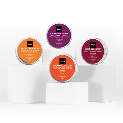Pachet 4 x Deodorante Naturale – Fructat &amp; Energizant