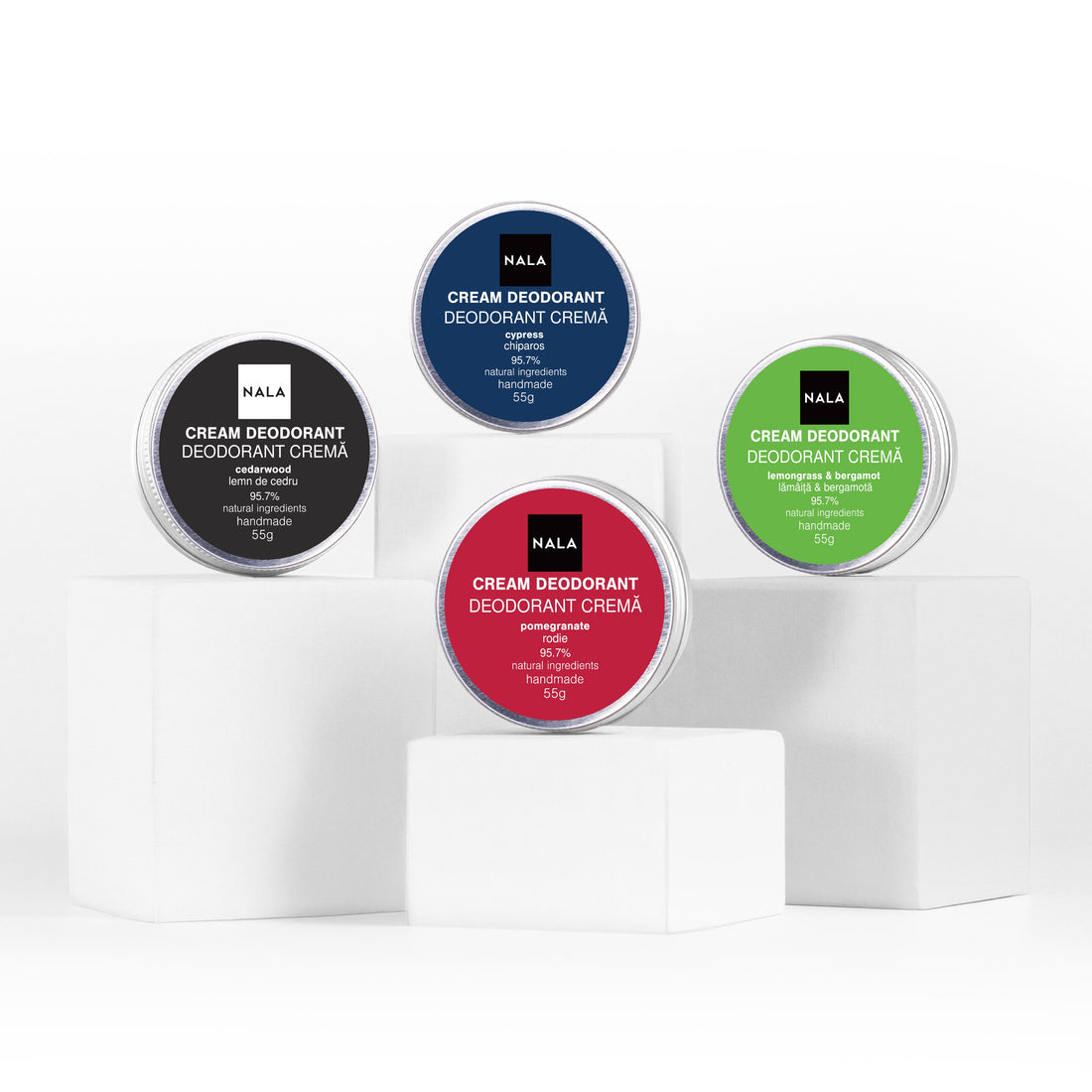 Pachet 4 x Deodorante Naturale – Lemnos &amp; Elegant