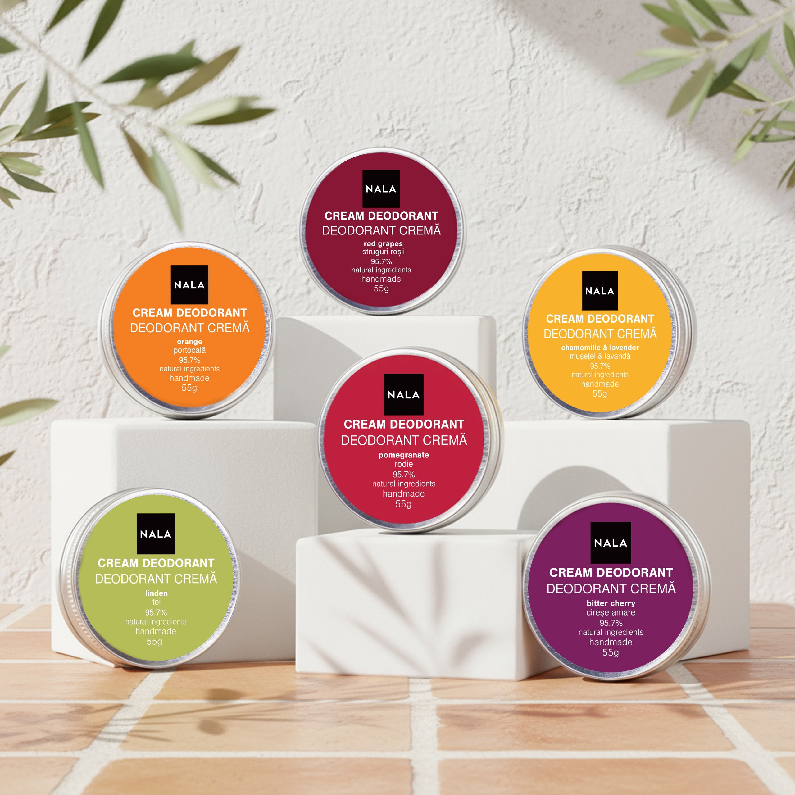 Pachet 6 x Deodorante Naturale - Floral &amp; Delicat