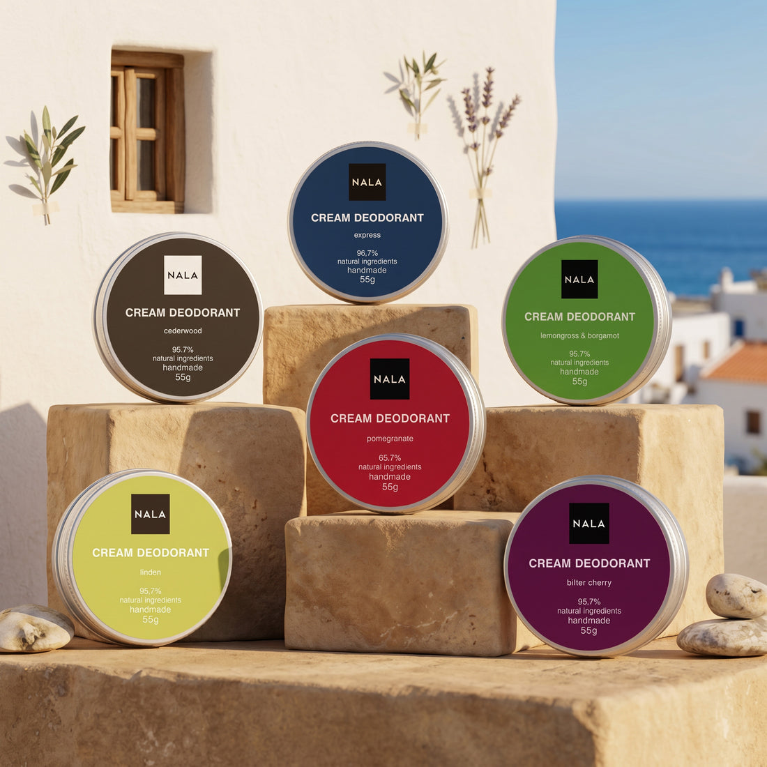 Pachet 6 x Deodorante Naturale - Lemnos &amp; Intens
