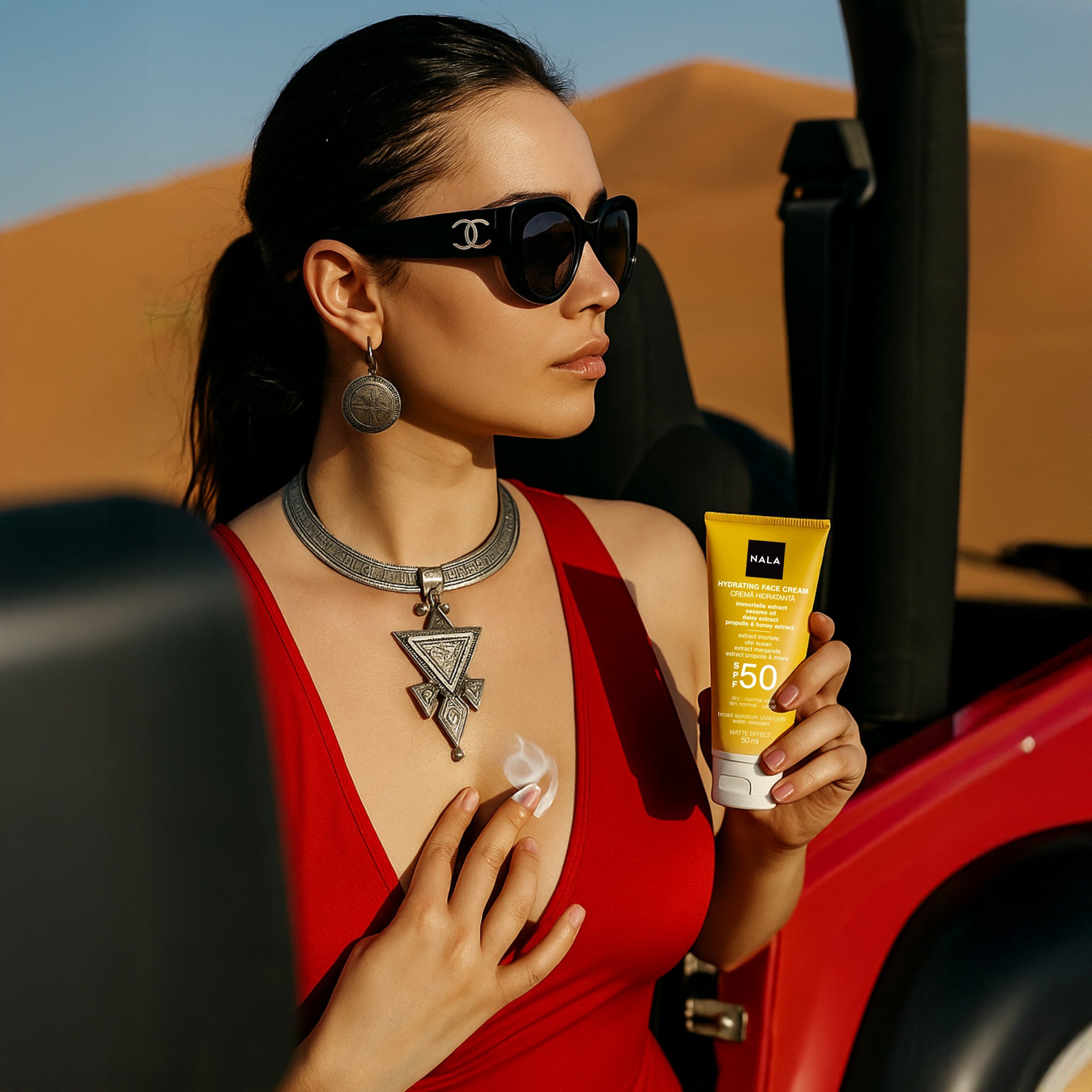 Cremă de față Hidratantă SPF 50 - Ten Normal - Imortele &amp; Margarete