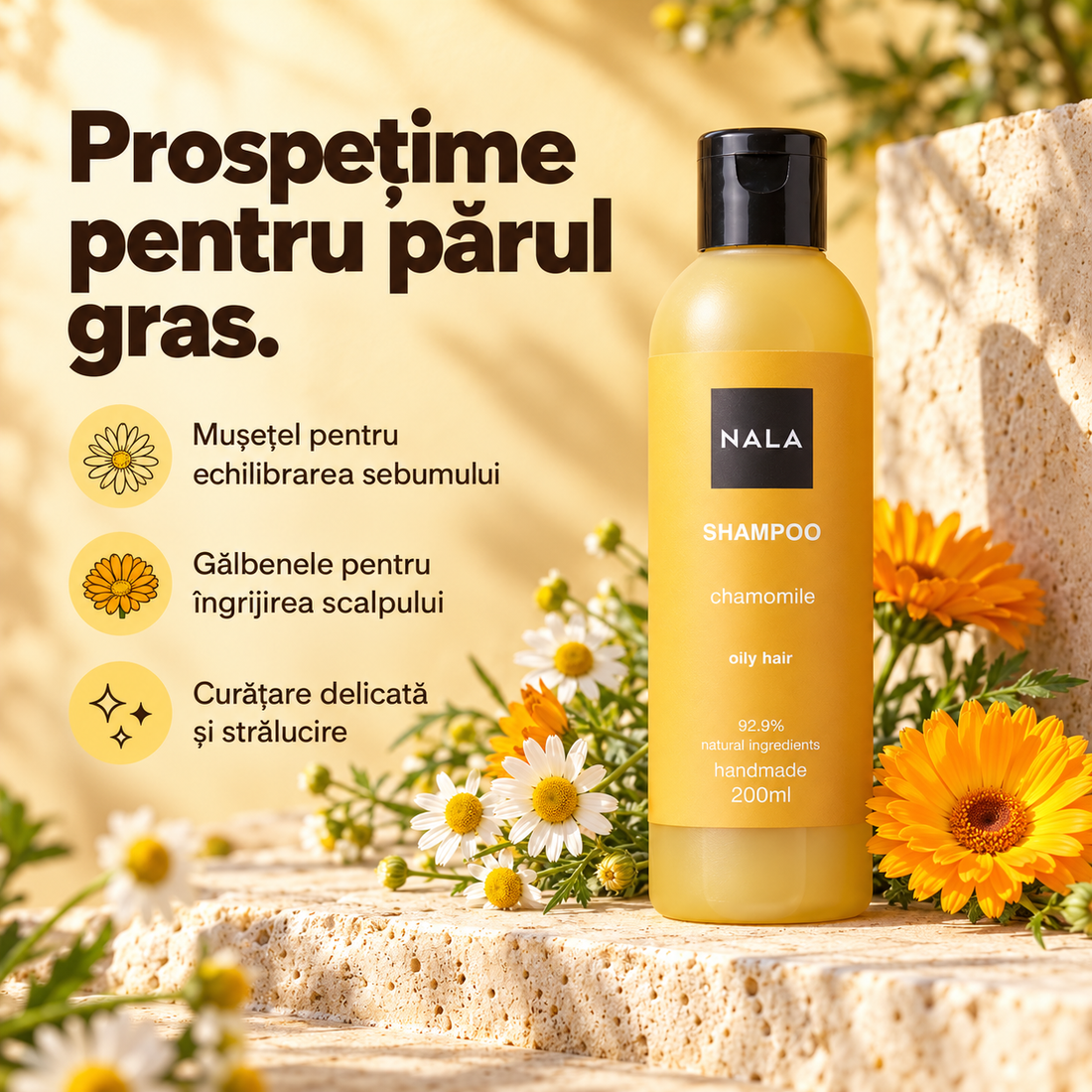 Șampon Păr Gras - Mușețel