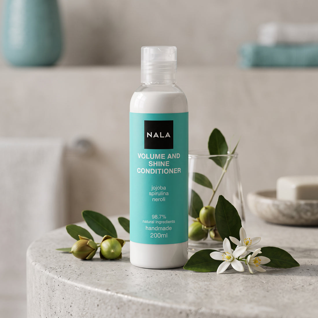 Balsam Păr Volum &amp; Strălucire - Jojoba, Spirulină, Flori Portocal