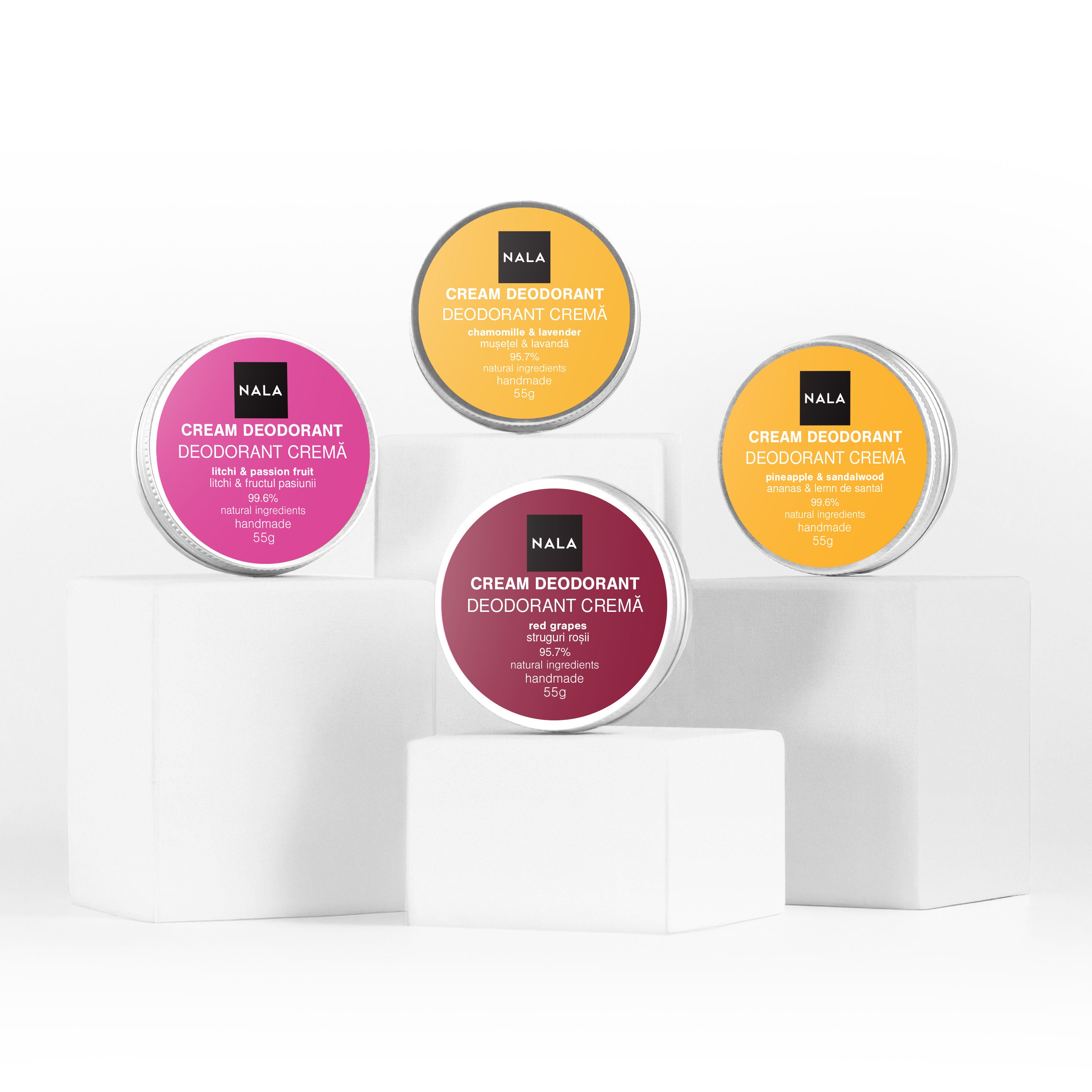 Pachet 4 x Deodorante Naturale - Calm &amp; Fresh