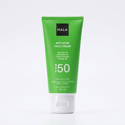 Cremă de față Antiacneică SPF 50 - Ten Acneic - Arbore Ceai &amp; Rozmarin