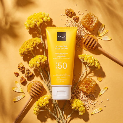 Cremă de față Hidratantă SPF 50 - Ten Normal - Imortele &amp; Margarete