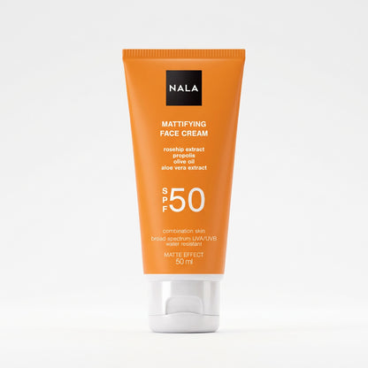 Cremă de față Matifiantă SPF 50 - Ten Mixt - Măceșe &amp; Ulei Măsline