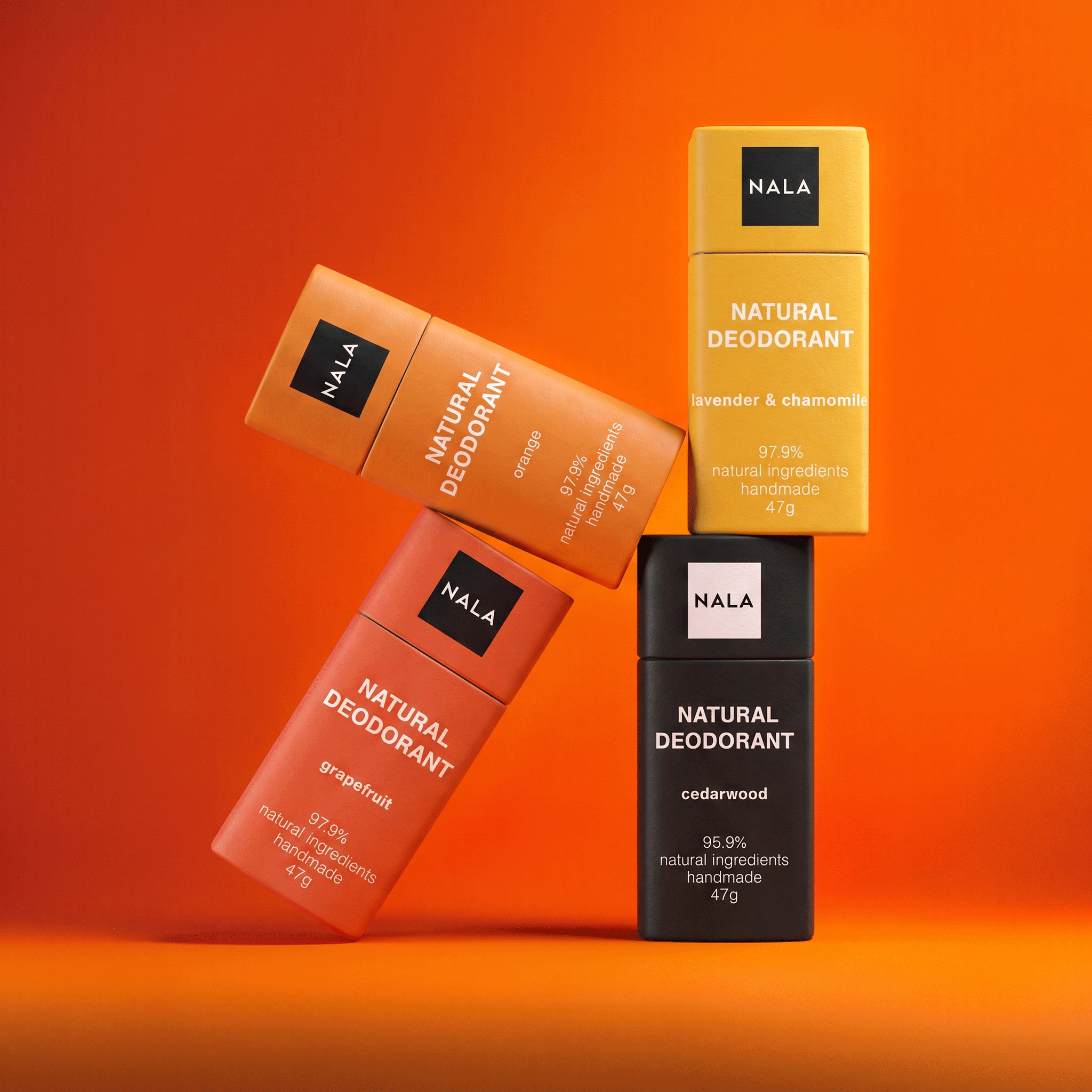 Pachet 3+1 Deodorante Naturale Stick - Bold &amp; Citrus