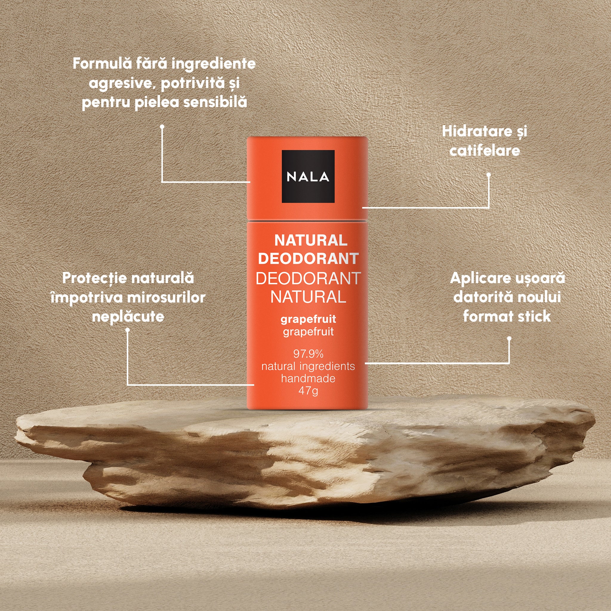 Deodorant Natural Stick - Grapefruit