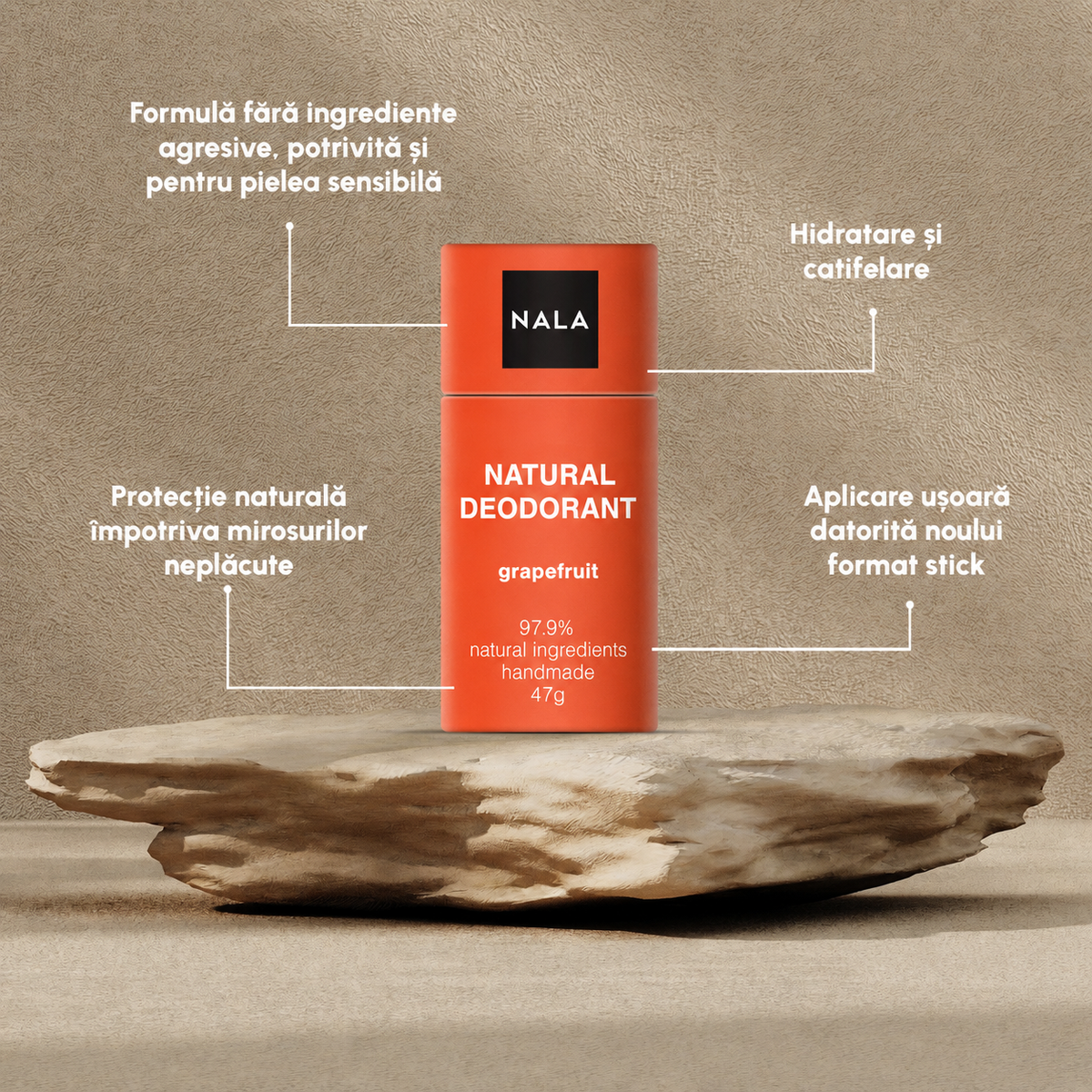 Deodorant Natural Stick - Grapefruit