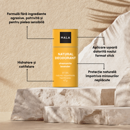 Deodorant Natural Stick - Mușețel &amp; Lavandă
